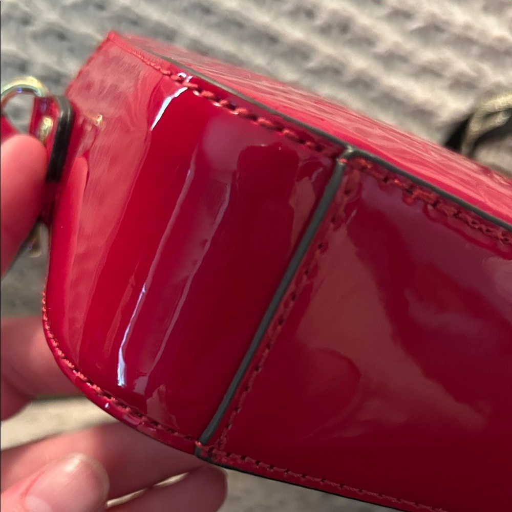 Karl Lagerfeld Glossy Red Crossbody Bag - Picture 2 of 6